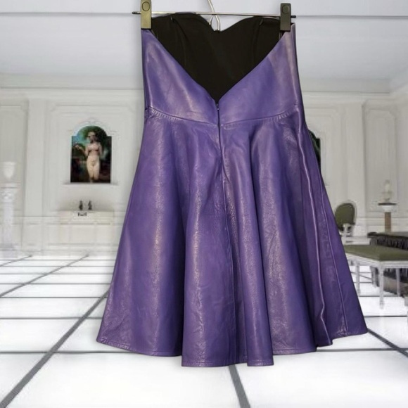 NWT BOULEE Hailey Vegan Leather Mini Dress - Picture 3 of 7